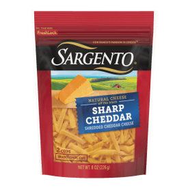 Sargento® Natural Sharp Cheddar Shredded Cheese, Traditional Cut, 8 oz